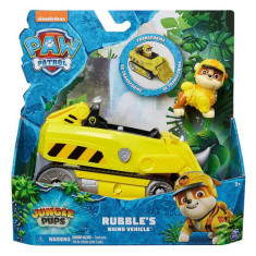 Figurina si Vehicul Paw Patrol Jungle Rubble, SPM6067778-20143427