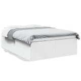 Cumpara ieftin Cadru de pat, alb, 120x200 cm, lemn prelucrat