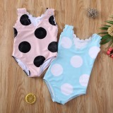 Costum de baie cu buline mari drool (culoare: roz, marime: 110)