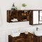 vidaXL Dulap perete baie, stejar fumuriu, 80x25x40 cm, lemn prelucrat