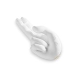 Stimulator ENGILY ROSS Flirty Hand, design &icirc;n formă de m&acirc;nă, 10 funcții de vibrație și de mișcare, funcție de &icirc;ncălzire, rezistent la apă, alb, 16.4 c