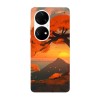 Husa compatibila cu Huawei P40 Pro model Cherry Blossom drawing, Silicon, TPU, Viceversa, Transparent, Carcasa