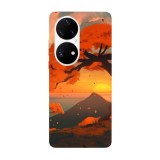 Husa compatibila cu Huawei Nova Y70 model Cherry Blossom drawing, Silicon, TPU, Viceversa, Transparent, Carcasa