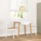 vidaXL Scaune de sufragerie 2 buc Cauciuc din lemn masiv alb 4102520