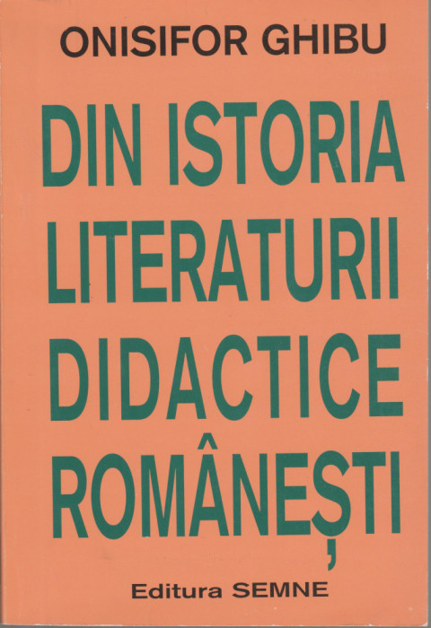 Onisifor Ghibu - Din istoria literaturii didactice romanesti