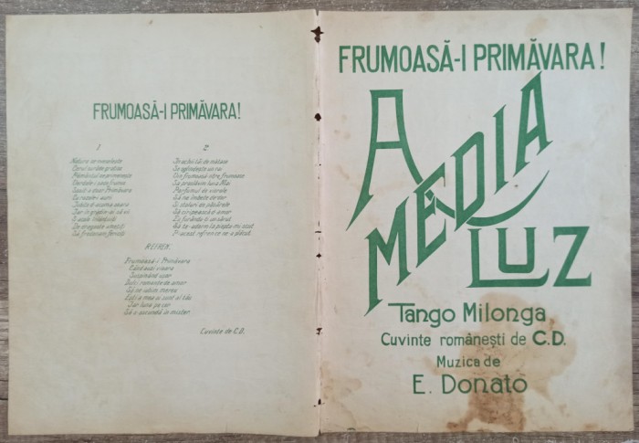 Frumoasa-i primavara// partitura