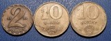 Monede Ungaria - 2 forint (1974), 10 forint (1983, 1989)