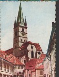 CPI B 11920 CARTE POSTALA - SIBIU. VEDERE DIN ORASUL DE JOS, RPR, Circulata, Fotografie