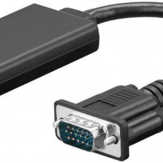 Cablu adaptor VGA +audio USB la HDMI 1920x1080P 0.1m Goobay