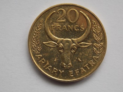 20 FRANCS 1989 MADAGASCAR foto