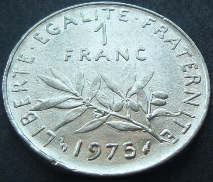 Moneda 1 FRANC - FRANTA, anul 1975 *cod 1712 A