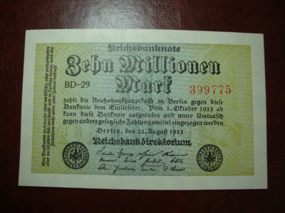 GERMANIA 10.000.000 MARK 1923 UNIFATA UNC foto