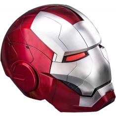 Masca motorizata Iron Man MK5 1:1 cu comanda vocala, deschidere one touch, mod lupta