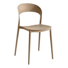 Scaun stivuibil plastic bej Radana 44x47x77 cm