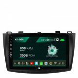 Cumpara ieftin Navigatie Mazda 3 (2009-2013), Android 12, A-Octacore 2GB RAM + 32GB ROM, 9 Inch - AD-BGA9002+AD-BGRKIT320