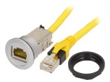 Soclu RJ45 har-port argintiu IP20 &Oslash;22mm
