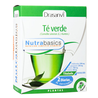 Supliment Alimentar NutraBasics Drasanvi Ceai verde, 60 capsule foto