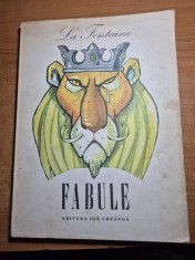 carte pentru copii - fabule - la fontaine - din anul 1980