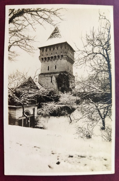 Sibiu vechiu - Turnul Harteneck - 1930 ? - tip fotografie, necirculata, Foto E. Fischer