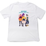 Tricou copii K Pop Demon Huntrix, 3-4 ani, alb, grafică vibrantă