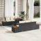 vidaXL Set de masă pentru grădină 7 pcs Negru și Bej 100 x 55 x 73 cm