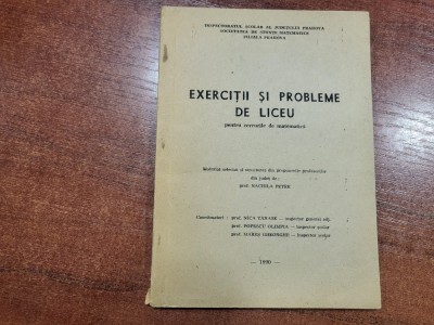 Exercitii si probleme de liceu pentru cercurile de matematica foto