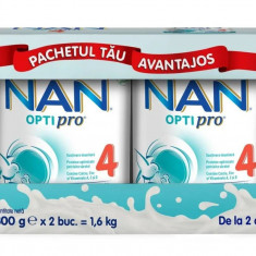 Pachet Nan 4 Optipro +2 ani, 2 x 800g, Nestle