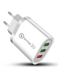 Incarcator Usb Fast Charge 3 Porturi Usb Cu Multiple Protectii Si Qualcomm 3.0, Alb Alb 9 cm 5 cm 9 cm Alb