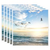 Cumpara ieftin Rame foto colaj pentru masă, 5 buc., alb, 20x20 cm MDF