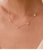 Cumpara ieftin Colier din Argint 925 Placat cu Aur , zGolden Butterfly Cascade, , Cu Fluturi Sclipitori din Zirconiu
