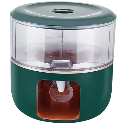 Dozator de apa Flippy, 3 compartimente rotative, capacitate mare de 6l, verde foto