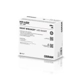 Set 2 Becuri LED H7 Osram Night Breaker SMART, Omologate RAR Street Legal, +330% Lumina, 6000K Alb Rece, 12V, 16W, Design Compact - cutie service