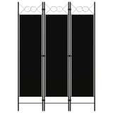 Cumpara ieftin Paravan de camera cu 3 panouri, negru, 120 x 180 cm