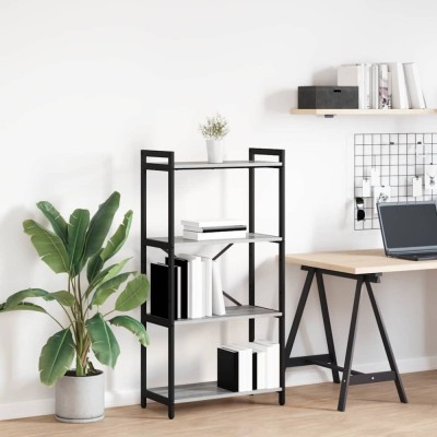 vidaXL Bibliotecă sonoma gri 60 x 30 x 118 cm Lemn compozit foto