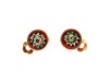 Cercei clips Millefiori rosu 10 MM