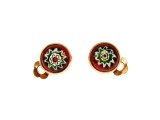 Cumpara ieftin Cercei clips Millefiori rosu 10 MM