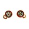 Cercei clips Millefiori rosu 10 MM