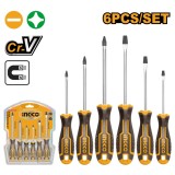 Surubelnite set 6 bucati crv - Ingco HKSD0628