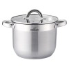 Oala din inox cu capac Bohmann, 7 L, 22 x16 cm, capac sticla termorezistent, compatibil inductie