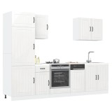 vidaXL Set dulap de bucătărie 7 piese &bdquo;Lucca&rdquo; alb lucios Lemn 3314773