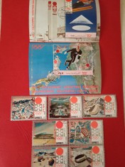 YEMEN, SAPPORO OLYMPIC CITY 1972 - 2 COLI?E + SERIE COMPLETA ?TAMPILATE foto