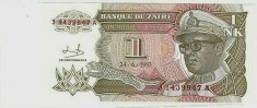 SV * LOT Zair 1 NOUL LIKUTA / NK 1993 + Congo (ex Zair) 10 FRANCS 2003 * AUNC+/UNC