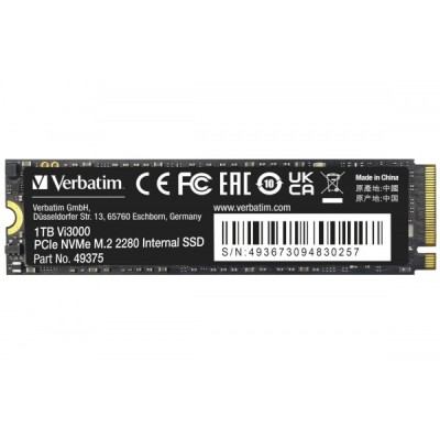 Solid State Drive (SSD) Verbatim VI3000, NVMe M.2 2280, PCIe, 1TB 49375 foto
