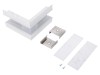 Conector TOPMET VARIO30-05 Alb Aluminiu 270&deg; pentru profile LED