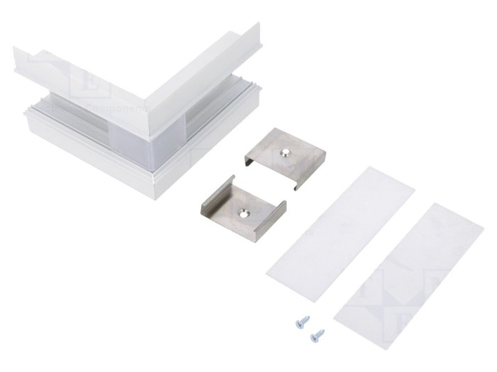 Conector 270&deg; Alb Aluminiu VARIO30-05