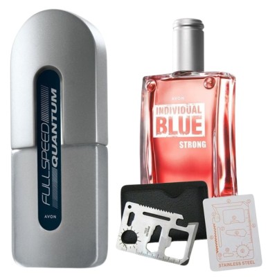 Set apa de toaleta Full Speed Quantum 75 ml, apa de toaleta Individual Blue Strong 100 ml, card multifunctional de supravietuire, otel inoxidabil foto