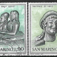 B0607 - San Marino 1971 - Arta 4v.stampilat,serie completa