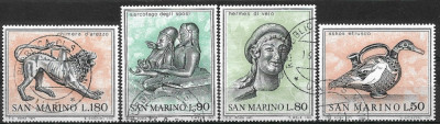 B0607 - San Marino 1971 - Arta 4v.stampilat,serie completa foto
