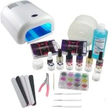 Cumpara ieftin Set mare pentru unghii cu gel, lampă UV albă 36W - sistem &icirc;ntr-o fază