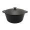 Oala de fonta cu capac, rotunda, 9 L, Perfect Home